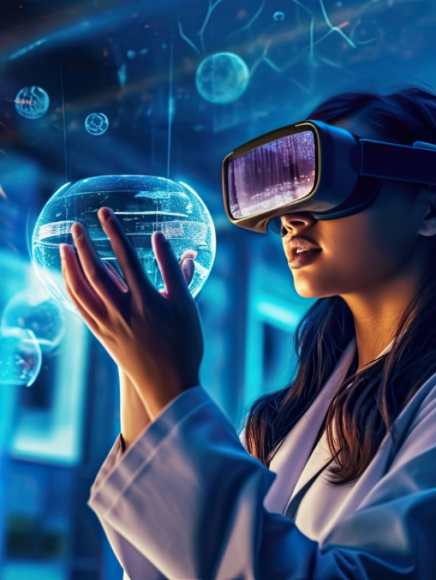 scientist-female-wearing-vr-headset-interacting-with-virtual-reality-science-lab-interacting-with-virtual-reality-science-chemistry-technology-generative-ai